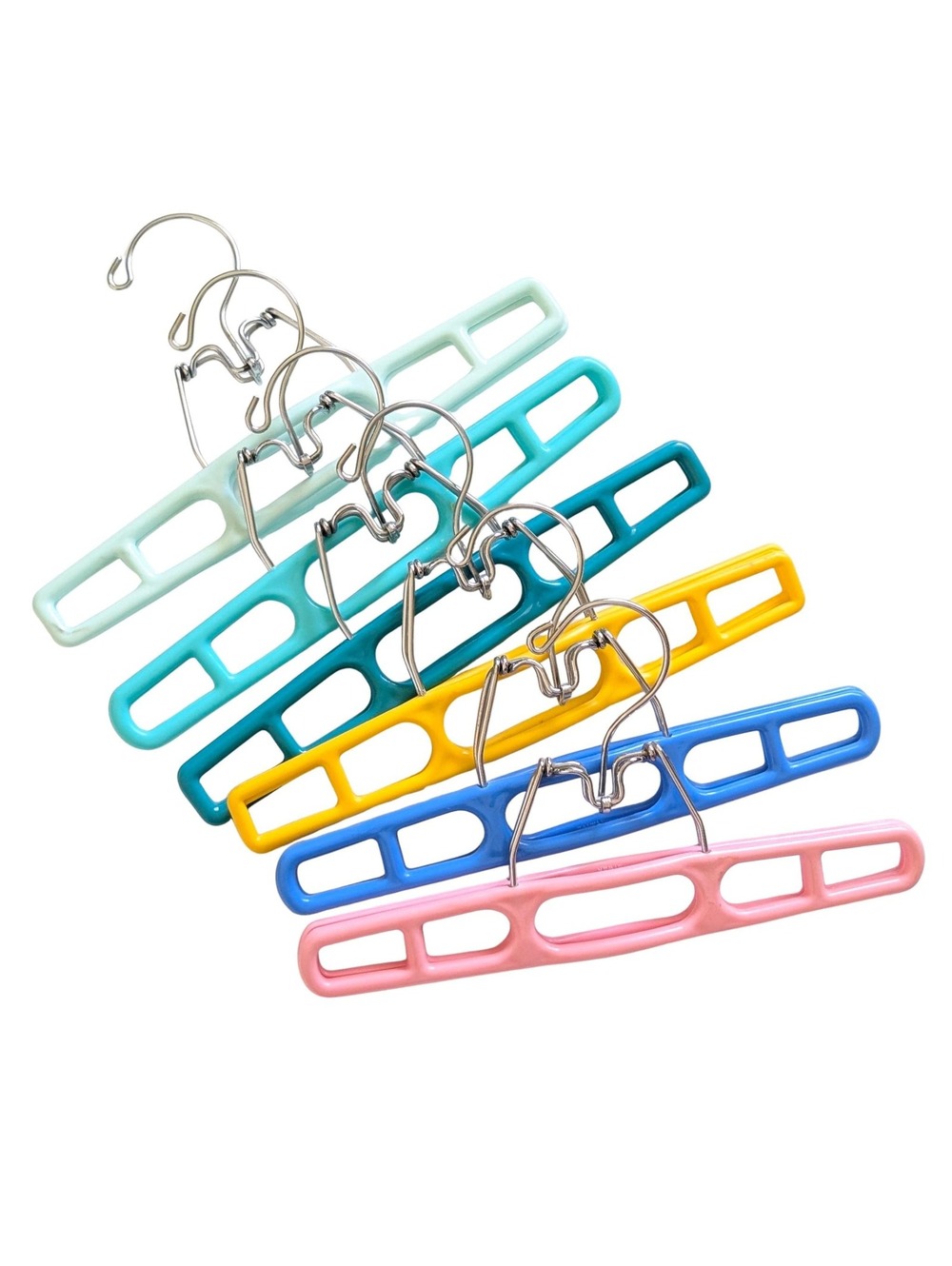 1980s Vintage Plastic Pant & Skirt Clamp Hanger Set